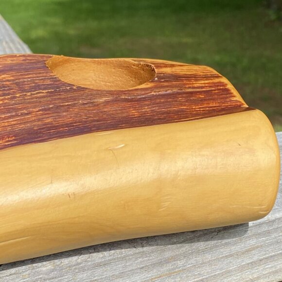 Juniper Wood Handmade Boho Wooden Candle Votive Holder Natural Cabin Western - Picture 5 of 12